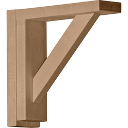 Traditional 2.5"W x 8.75"D x 8.25"H Countertop Bracket, Alder