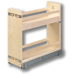 Cascade 7-3/8" Width 2 Shelf Base Cabinet Pull-Out including Bottom-Mount Blum Tandem Soft-Close Slides, Minimum Cabinet Opening: 7-1/2" Width x, 21-3/4" Depth x, 20-1/2" Height, Prefinished Maple
