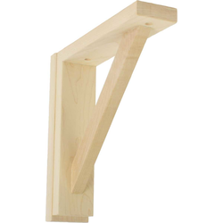 Traditional 2.5"W x 10.75"D x 10.25"H Countertop Bracket, Rubberwood