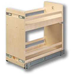 Cascade 10-3/8" Width 2 Shelf Base Cabinet Pull-Out including Bottom-Mount Blum Tandem Soft-Close Slides, Minimum Cabinet Opening: 10-1/2" Width x, 21-3/4" Depth x, 20-1/2" Height, Prefinished Maple