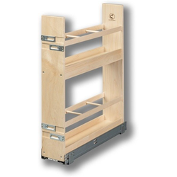Signature 5-3/8" Width 2 Shelf Base Pull-Out Organizer including Blum Movento Soft-Close Slides, Minimum Cabinet Opening: 5-1/2" Width x, 21-3/4" Depth x, 26-1/4" Height, Prefinished Maple