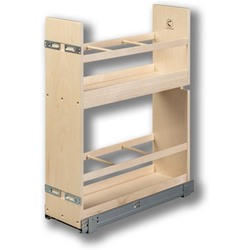 Signature 7-3/8" Width 2 Shelf Base Pull-Out Organizer including Blum Movento Soft-Close Slides, Minimum Cabinet Opening: 7-1/2" Width x, 21-3/4" Depth x, 27" Height, Prefinished Maple