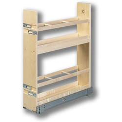 Cascade 5-3/8" Width 2 Shelf Base Pull-Out Organizer including Blum Movento Soft-Close Slides, Minimum Cabinet Opening: 5-1/2" Width x, 21-3/4" Depth x, 26-1/4" Height, Prefinished Baltic Birch