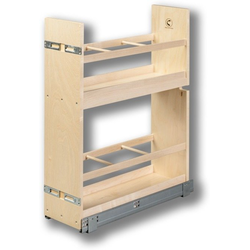 Cascade 7-3/8" Width 2 Shelf Base Pull-Out Organizer including Blum Movento Soft-Close Slides, Minimum Cabinet Opening: 7-1/2" Width x, 21-3/4" Depth x, 27" Height, Prefinished Baltic Birch