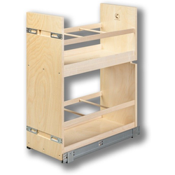 Cascade 10-3/8" Width 2 Shelf Base Cabinet Pull-out Organizer including Tandem Soft-Close Slides, Minimum Cabinet Opening: 10-1/2" Width x, 21-3/4" Depth x, 27" Height, Prefinished Baltic Birch