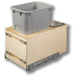 23% OFF Cascade 11-7/8" Width Single 34 Quart Vanity Bottom-Mount Waste Roll-Out with Movento 170 Lb. Rated Soft-Close Slides, Minimum Cabinet Opening: 9" Width x 18-3/4" Depth x 27" Height, Prefinished Balti