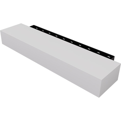 Federal Brace 48" Width x 10-7/8" Depth x 6-1/4" Height Floating Shelf with Concealed Wall Mount Bracket, 150 Lbs Load Capacity, White