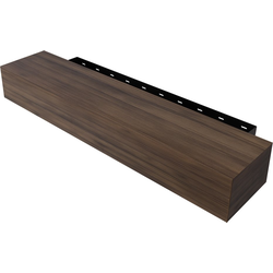Federal Brace 48" Width x 10-7/8" Depth x 6-1/4" Height Floating Shelf with Concealed Wall Mount Bracket, 150 Lbs Load Capacity, Coffee