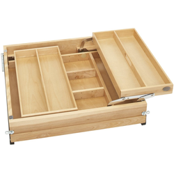 Replacement MAXX Drawer Wood Base Cabinet System for 21 Inch Cabinet Opening Width, Light Brown (Slides Not Included)