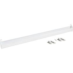36 Inch Width Polymer Trim-to-Fit Slim Tip Out Tray for Sink Base Cabinets (2 Pair of Hinges), White