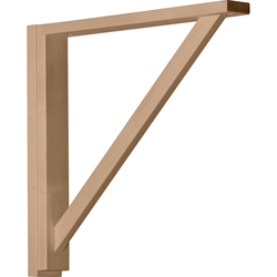 Traditional 2.5"W x 17.75"D x 17.25"H Countertop Bracket, Rubberwood