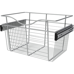 39% OFF 18 Inch Width x 12 Inch Depth x 11 Inch Height Closet Basket for Custom Closet Systems, 3 Pack, Chrome