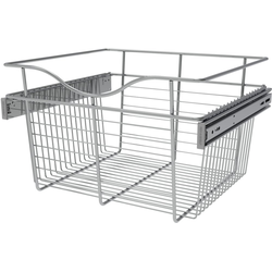 30% OFF 18 Inch Width x 16 Inch Depth x 11 Inch Height Closet Basket for Custom Closet Systems, 3 Pack, Chrome