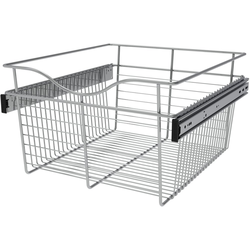 36% OFF 18 Inch Width x 20 Inch Depth x 11 Inch Height Closet Basket for Custom Closet Systems, 3 Pack, Chrome