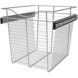 30% OFF 18 Inch Width x 20 Inch Depth x 18 Inch Height Closet Basket for Custom Closet Systems, 3 Pack, Chrome