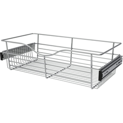 38% OFF 24 Inch Width x 12 Inch Depth x 7 Inch Height Closet Basket for Custom Closet Systems, 3 Pack, Chrome