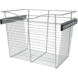 29% OFF 24 Inch Width x 16 Inch Depth x 18 Inch Height Closet Basket for Custom Closet Systems, 3 Pack, Chrome