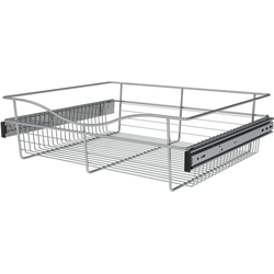 35% OFF 24 Inch Width x 20 Inch Depth x 7 Inch Height Closet Basket for Custom Closet Systems, 3 Pack, Chrome