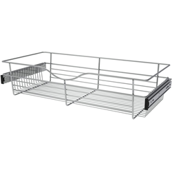 30 Inch Width x 14 Inch Depth x 7 Inch Height Closet Basket for Custom Closet Systems, 3 Pack, Chrome