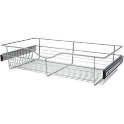 30 Inch Width x 16 Inch Depth x 7 Inch Height Closet Basket for Custom Closet Systems, 3 Pack, Chrome