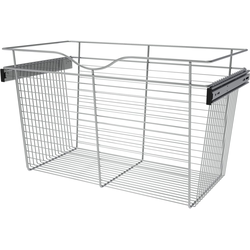 30 Inch Width x 16 Inch Depth x 18 Inch Height Closet Basket for Custom Closet Systems, 3 Pack, Chrome