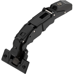 CLIP Top BLUMOTION Soft Close 155 Degree Opening Screw-on Full Overlay Zero Protrusion Hinge for Screw Installation, Black Onyx