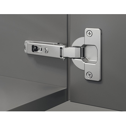 Salice 94 Degree Opening Full Overlay Hinge, Soft-Close for Screw-On Mounting, Zinc Plated