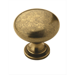 Allison Value Hardware 1-1/4 Inch Diameter Burnished Brass Cabinet Knob