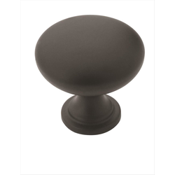 Allison Value Hardware 1-1/4 Inch Diameter Flat Black Cabinet Knob
