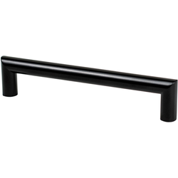 Berenson Transitional Advantage Four 5-1/16" Center to Center Matte Black Pull, 5-1/2" Length x 15/32" Width x 1-3/16" Projection