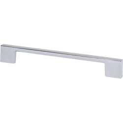 Berenson Transitional Advantage Four 6-5/16" Center to Center Polished Chrome Pull, 7-15/32" Length x 13/32" Width x 1-1/32" Projection