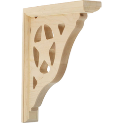 Austin 1.5"W x 10"D x 10"H Countertop Bracket, Red Oak