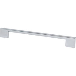 Berenson Transitional Advantage Four 7-9/16" Center to Center Polished Chrome Pull, 8-29/32" Length x 13/32" Width x 1-3/32" Projection