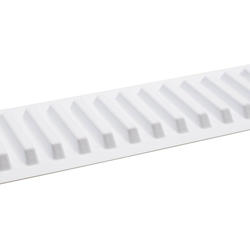 30% OFF 60" Length x 2-3/4" Height Binning and Partitioning Strips for 1/4" Material, Double-Stick Adhesive Mounting, White