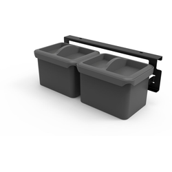 YouK Ladder Mounted Youboxx Modular 4 Container/Organization System for 12-5/8" Ladders, Black Steel