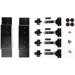 Knape and Vogt 8091 Full Overlay Pocket Door Kit including Soft-Close Hinges and Mounting Plates, Requires KV-8091 Pocket Door Slide and Interior Partition Mounting Wall, Black