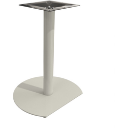 Peter Meier Positano D-Shape Table Base, 22"-D Spread, 28-1/2" Height. Indoor/Outdoor Rated, PronToe Compatible, Taupe