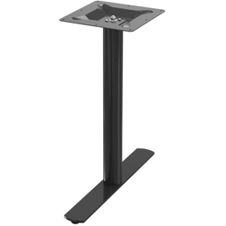 Peter Meier Positano X-Style Round Column End Style Table Base, 3-3/8" X 26" Spread, 28-1/2" Height. Indoor/Outdoor Rated, PronToe Compatible, Black