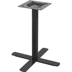 Peter Meier Positano X-Style Round Column Table Base, 26" X 26" Spread, 28-1/2" Height. Indoor/Outdoor Rated, PronToe Compatible, Black