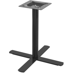 Peter Meier Positano X-Style Round Column Table Base, 30" X 30" Spread, 28-1/2" Height. Indoor/Outdoor Rated, PronToe Compatible, Black