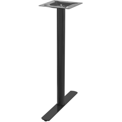 Peter Meier Positano X-Style Round Column End Style Table Base, 3-3/8" X 26" Spread, 40-1/4" Height. Indoor/Outdoor Rated, PronToe Compatible, Black