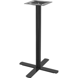 Peter Meier Positano X-Style Round Column Table Base, 26" X 26" Spread, 40-1/4" Height. Indoor/Outdoor Rated, PronToe Compatible, Black