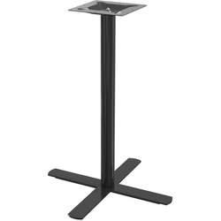 Peter Meier Positano X-Style Round Column Table Base, 30" X 30" Spread, 40-1/4" Height. Indoor/Outdoor Rated, PronToe Compatible, Black