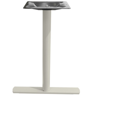 Peter Meier Positano X-Style Round Column End Style Table Base, 3" X 22" Spread, 28-1/2" Height. Indoor/Outdoor Rated, PronToe Compatible, Taupe