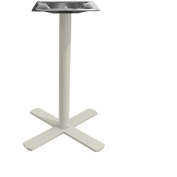 Peter Meier Positano X-Style Round Column Table Base, 22" X 22" Spread, 28-1/2" Height. Indoor/Outdoor Rated, PronToe Compatible, Taupe