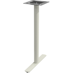 Peter Meier Positano X-Style Round Column End Style Table Base, 3-3/8" X 26" Spread, 40-1/4" Height. Indoor/Outdoor Rated, PronToe Compatible, Taupe