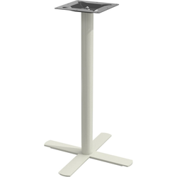 Peter Meier Positano X-Style Round Column Table Base, 26" X 26" Spread, 40-1/4" Height. Indoor/Outdoor Rated, PronToe Compatible, Taupe