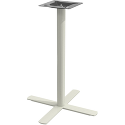 Peter Meier Positano X-Style Round Column Table Base, 30" X 30" Spread, 40-1/4" Height. Indoor/Outdoor Rated, PronToe Compatible, Taupe