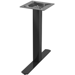 Peter Meier Positano X-Style Square Column End Style Table Base, 3-3/8" X 26" Spread, 28-1/2" Height. Indoor/Outdoor Rated, PronToe Compatible, Black