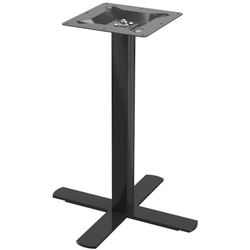Peter Meier Positano X-Style Square Column Table Base, 22" X 22" Spread, 28-1/2" Height. Indoor/Outdoor Rated, PronToe Compatible, Black